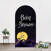 Lofaris Halloween Dark Moon Night Baby Shower Arch Backdrop